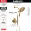 DELTA Bonacci 17 Series Shower Trim with In2ition Shower Head — Lumicoat® Champagne Bronze