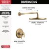 DELTA Bonacci 17 Series Shower Trim — Lumicoat® Champagne Bronze