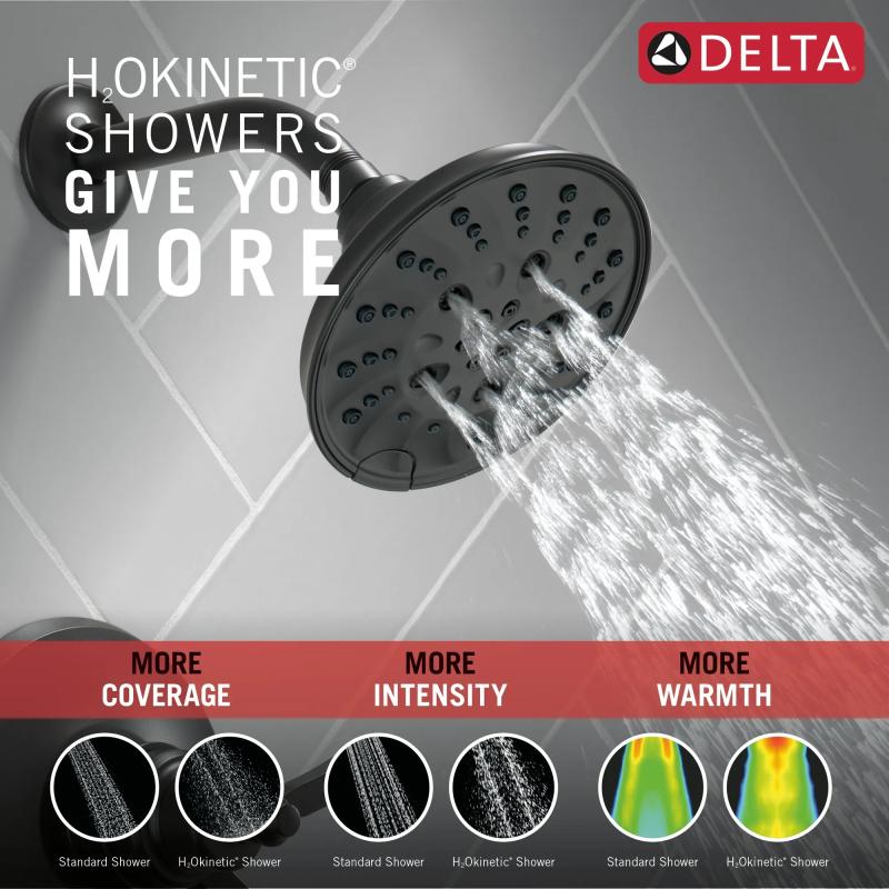 DELTA Dorval Monitor 17 Series Shower Trim — Matte Black