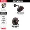 DELTA Trinsic Monitor 17 Series H2OKINETIC Shower Trim — Venetian Bronze