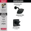 DELTA Ashlyn Monitor 17 Series Shower Trim — Matte Black