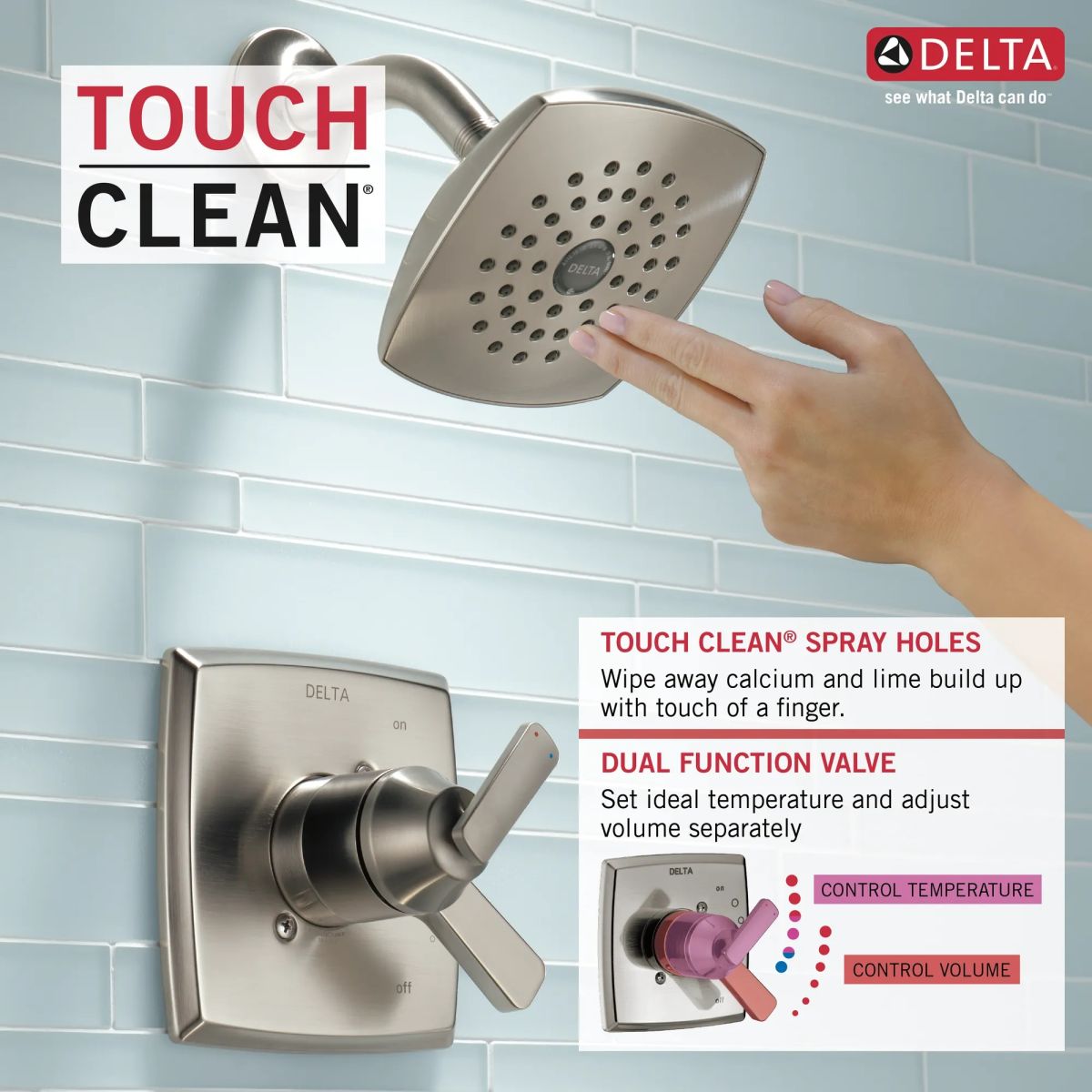 DELTA Ashlyn Monitor 17 Series Shower Trim — Stainless
