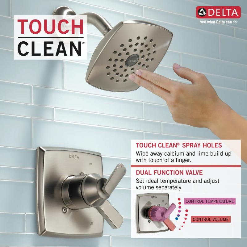 DELTA Ashlyn Monitor 17 Series Shower Trim — Stainless