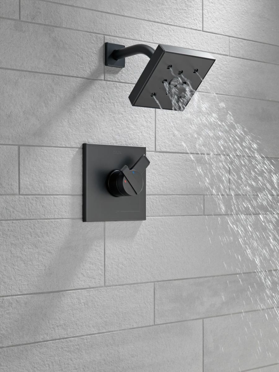 DELTA Ara Monitor 17 Series H2OKINETIC Shower Trim — Matte Black