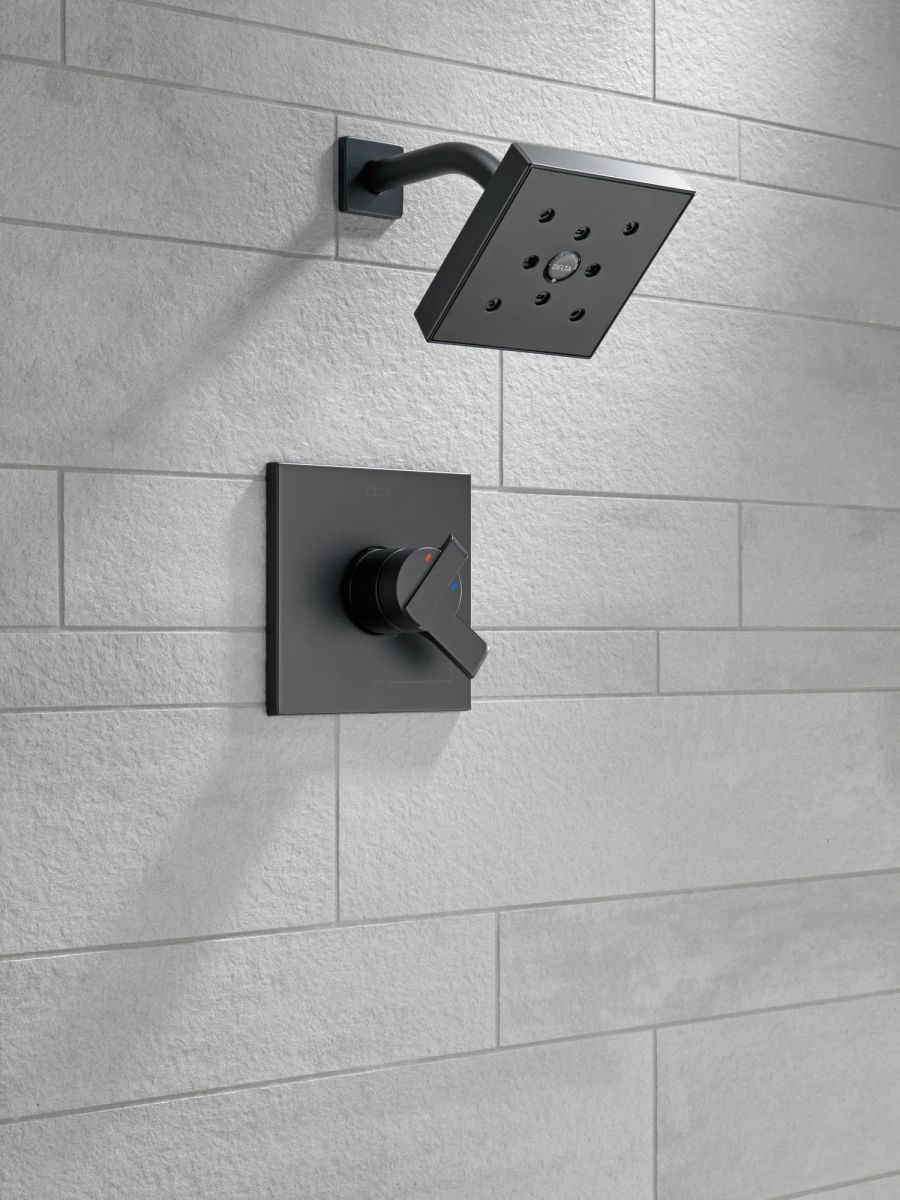DELTA Ara Monitor 17 Series H2OKINETIC Shower Trim — Matte Black