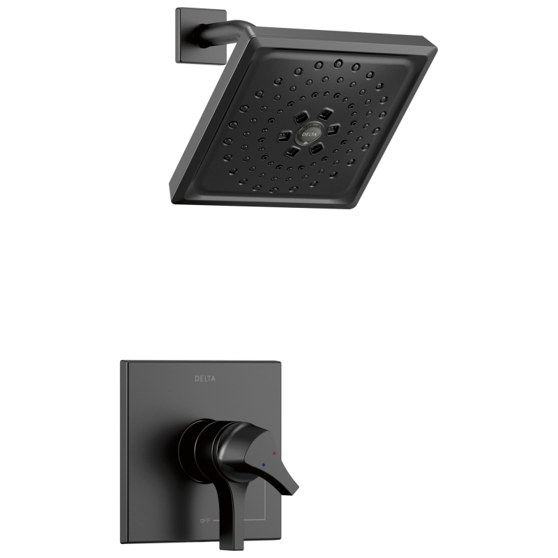 DELTA Zura Monitor 17 Series H2OKINETIC Shower Trim — Matte Black
