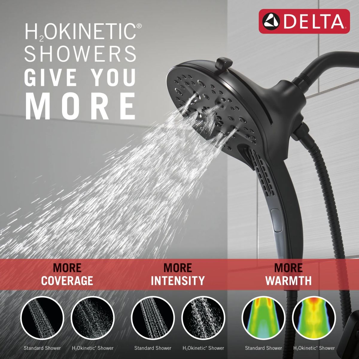 DELTA Tetra 17 Series Shower Trim — Matte Black