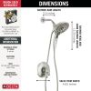 DELTA Tetra 17 Series Shower Trim — Lumicoat® Stainless