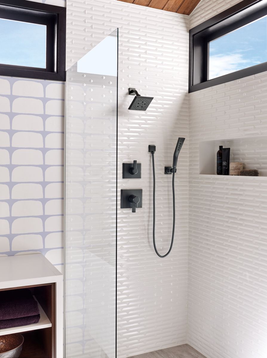 DELTA Pivotal Monitor 17 Series H2OKINETIC Shower Trim — Matte Black