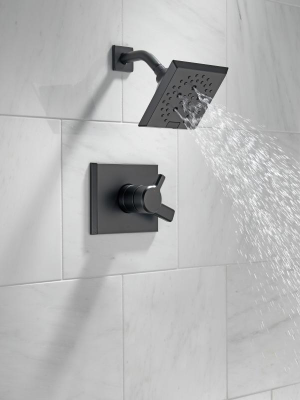 DELTA Pivotal Monitor 17 Series H2OKINETIC Shower Trim — Matte Black