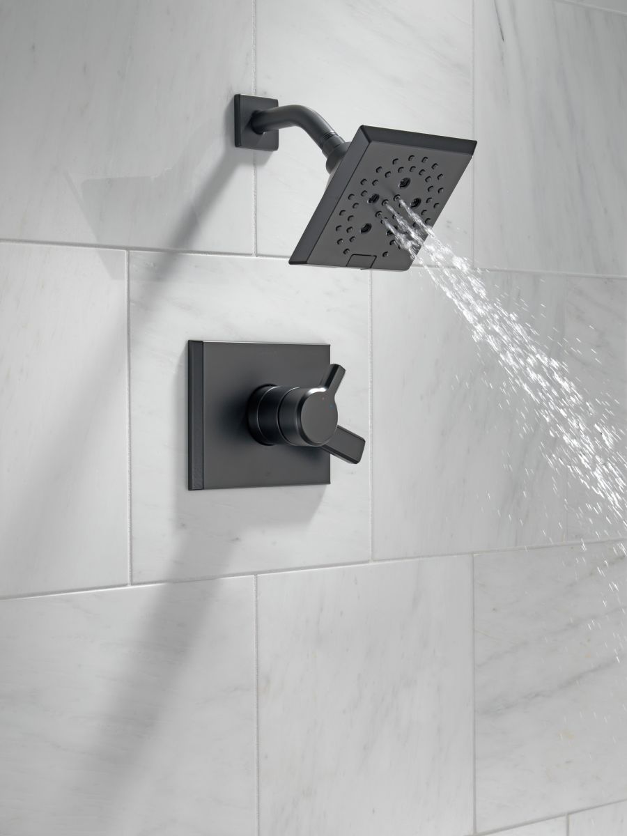 DELTA Pivotal Monitor 17 Series H2OKINETIC Shower Trim — Matte Black