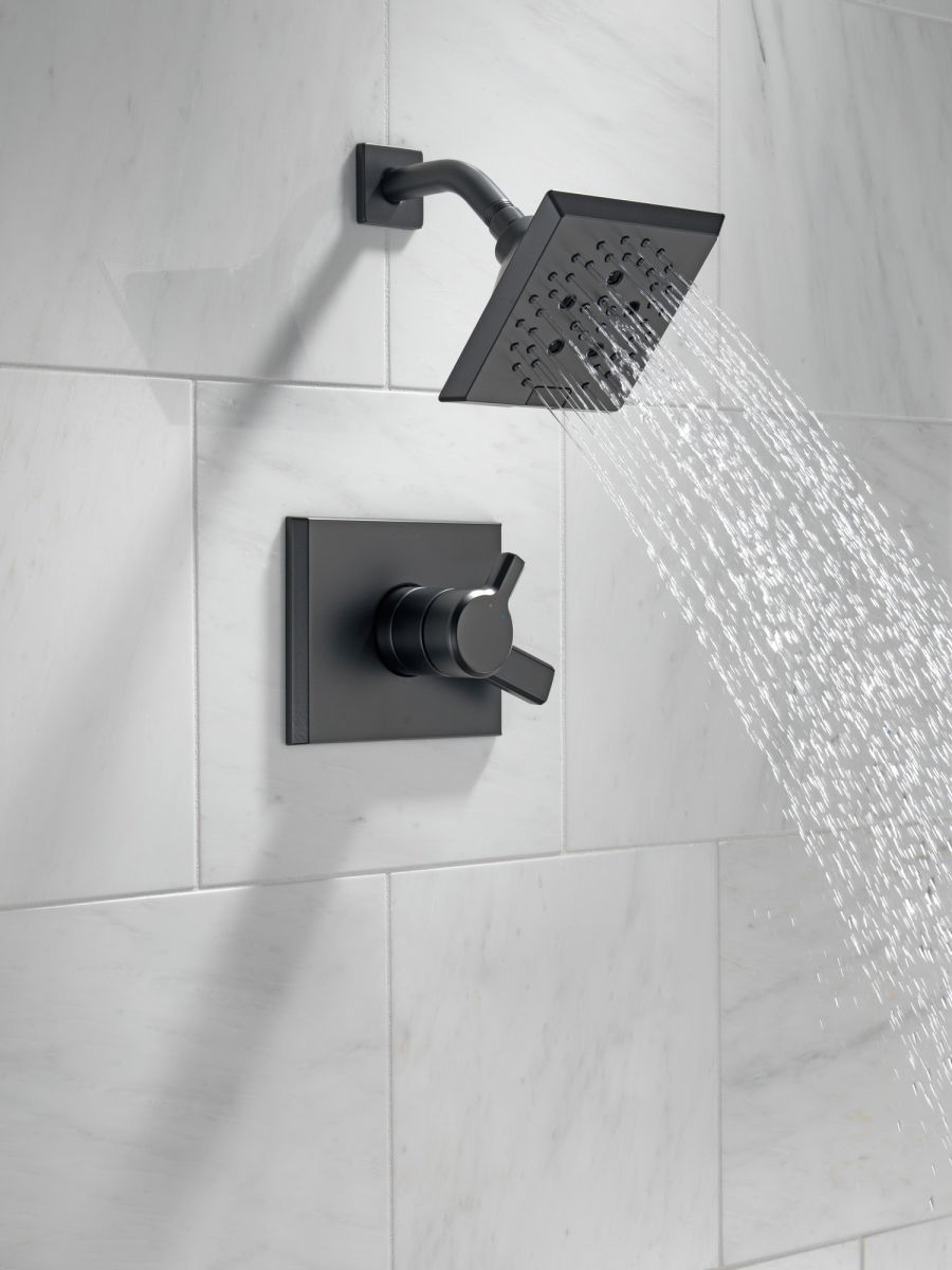 DELTA Pivotal Monitor 17 Series H2OKINETIC Shower Trim — Matte Black