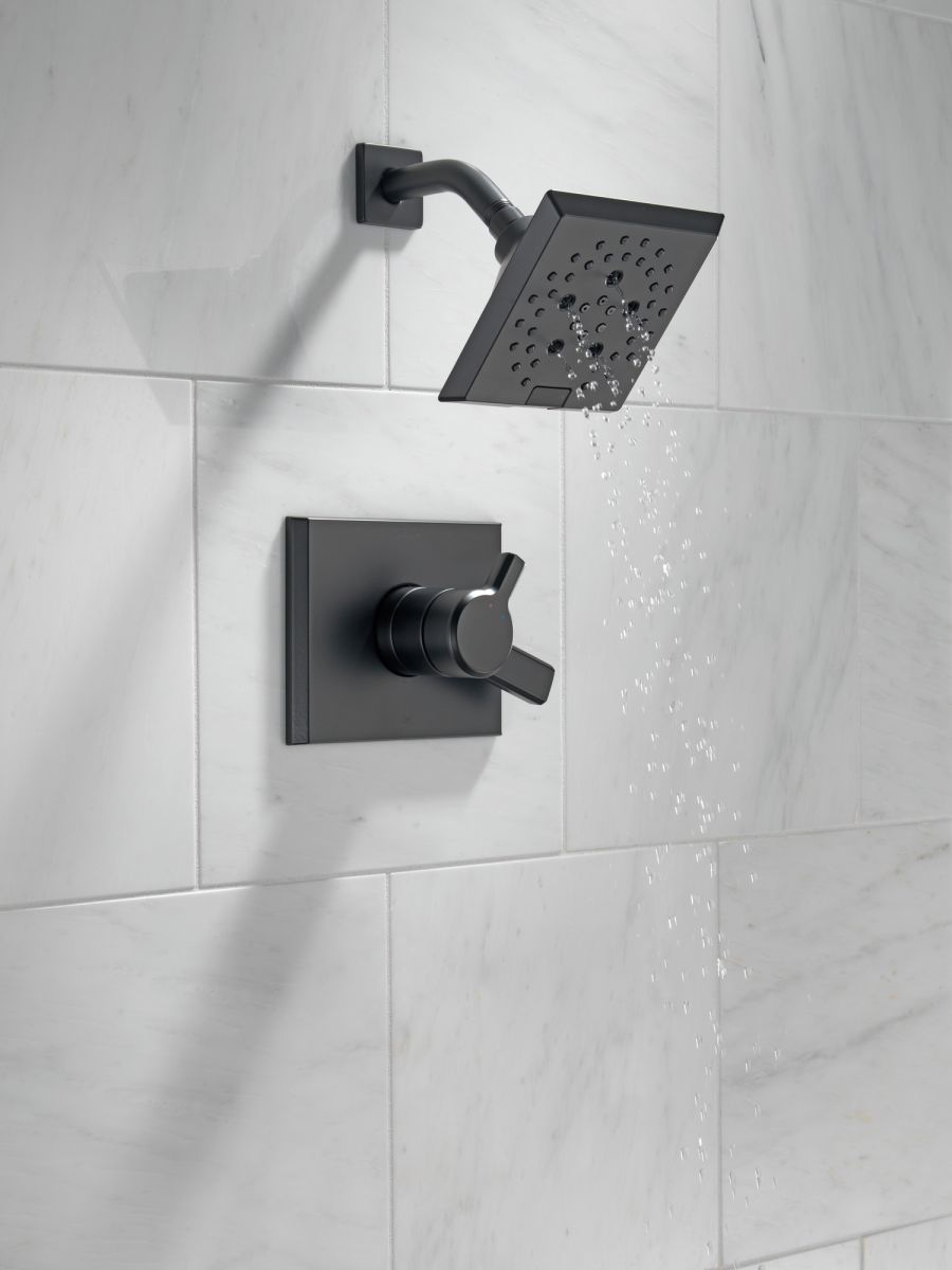 DELTA Pivotal Monitor 17 Series H2OKINETIC Shower Trim — Matte Black