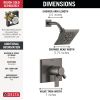 DELTA Pivotal Monitor 17 Series H2OKINETIC Shower Trim — Lumicoat® Black Stainless