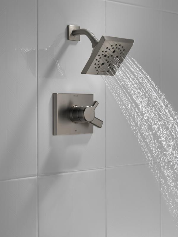 DELTA Pivotal Monitor 17 Series H2OKINETIC Shower Trim — Lumicoat® Black Stainless