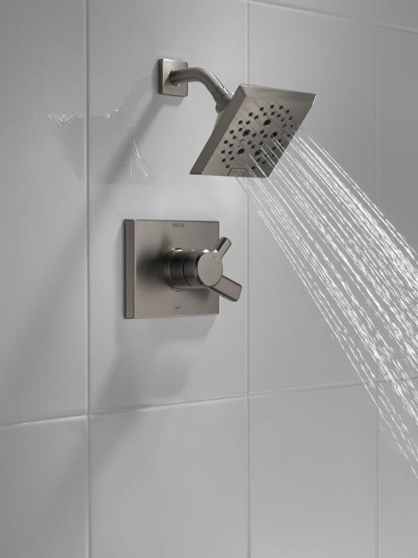 DELTA Pivotal Monitor 17 Series H2OKINETIC Shower Trim — Lumicoat® Black Stainless