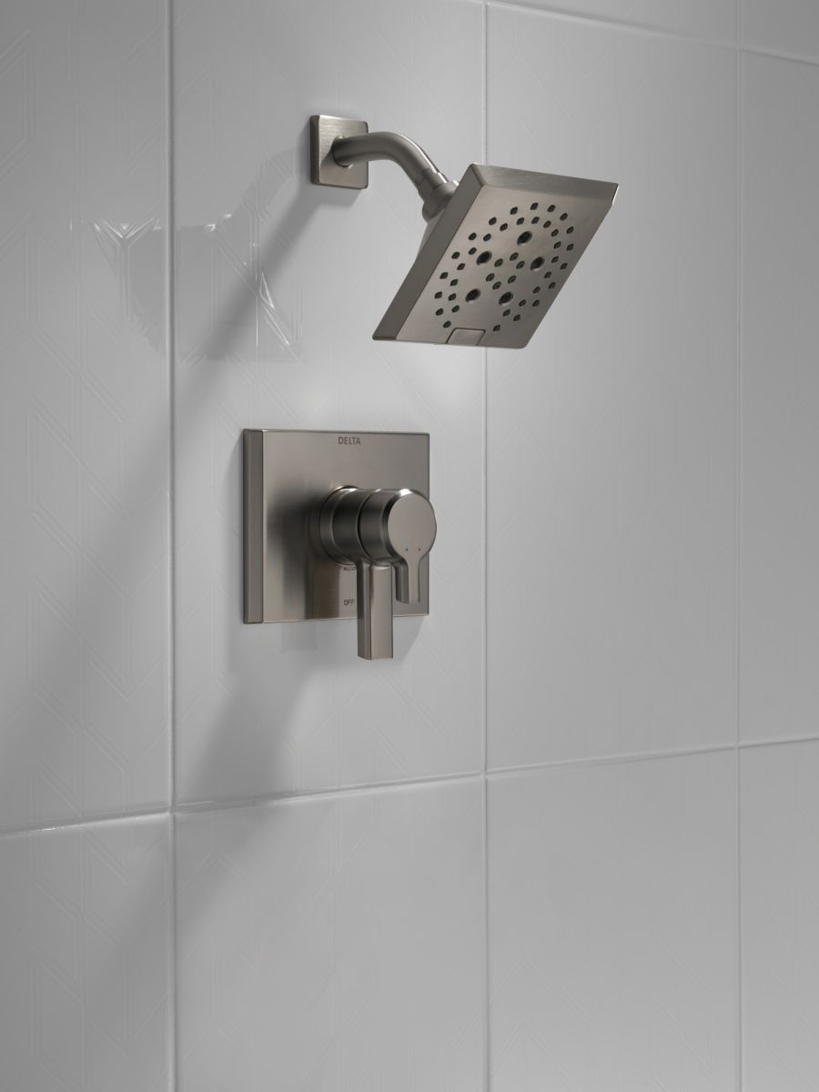 DELTA Pivotal Monitor 17 Series H2OKINETIC Shower Trim — Lumicoat® Black Stainless