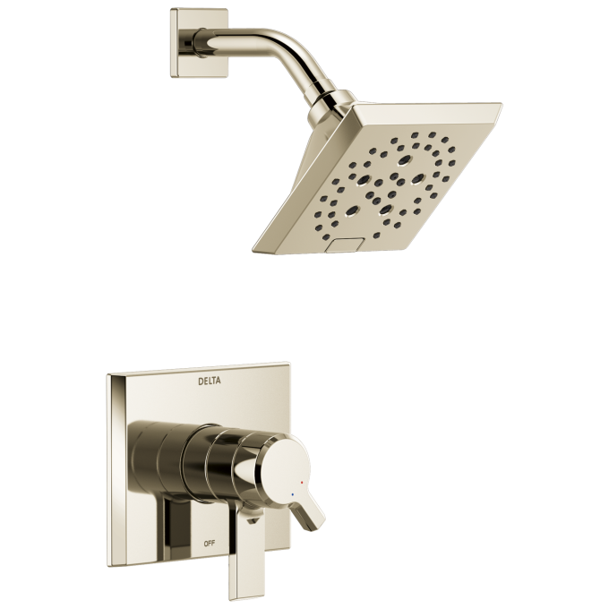 DELTA Pivotal Monitor 17 Series H2OKINETIC Shower Trim — Lumicoat® Polished Nickel