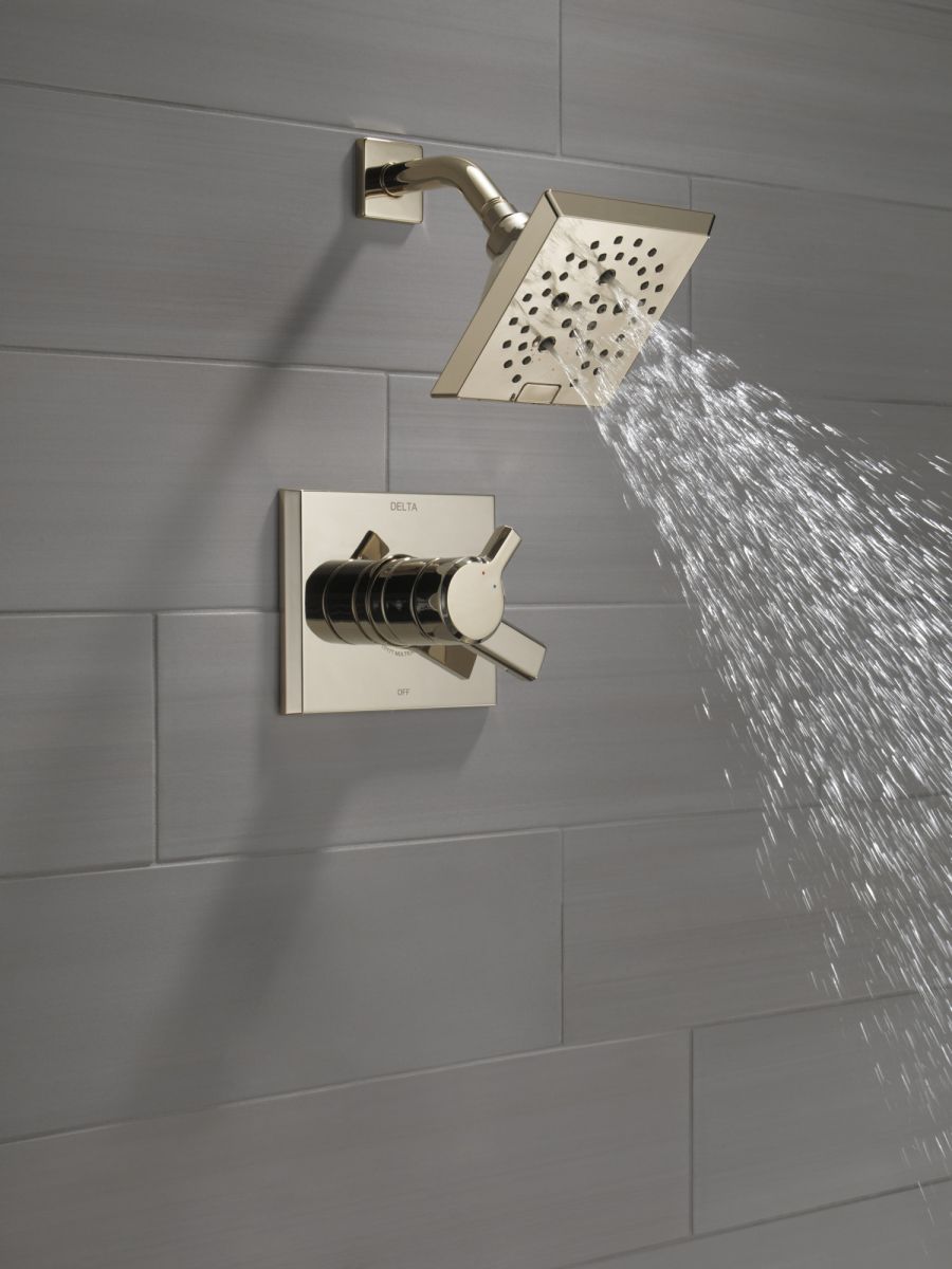 DELTA Pivotal Monitor 17 Series H2OKINETIC Shower Trim — Lumicoat® Polished Nickel