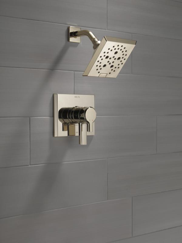 DELTA Pivotal Monitor 17 Series H2OKINETIC Shower Trim — Lumicoat® Polished Nickel