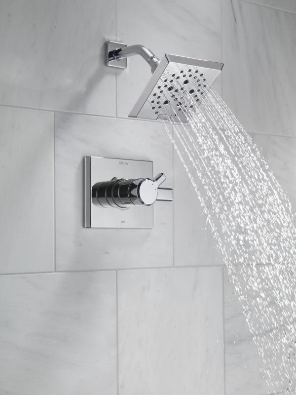 DELTA Pivotal Monitor 17 Series H2OKINETIC Shower Trim — Lumicoat® Chrome