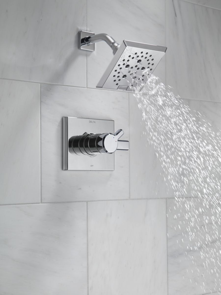 DELTA Pivotal Monitor 17 Series H2OKINETIC Shower Trim — Lumicoat® Chrome