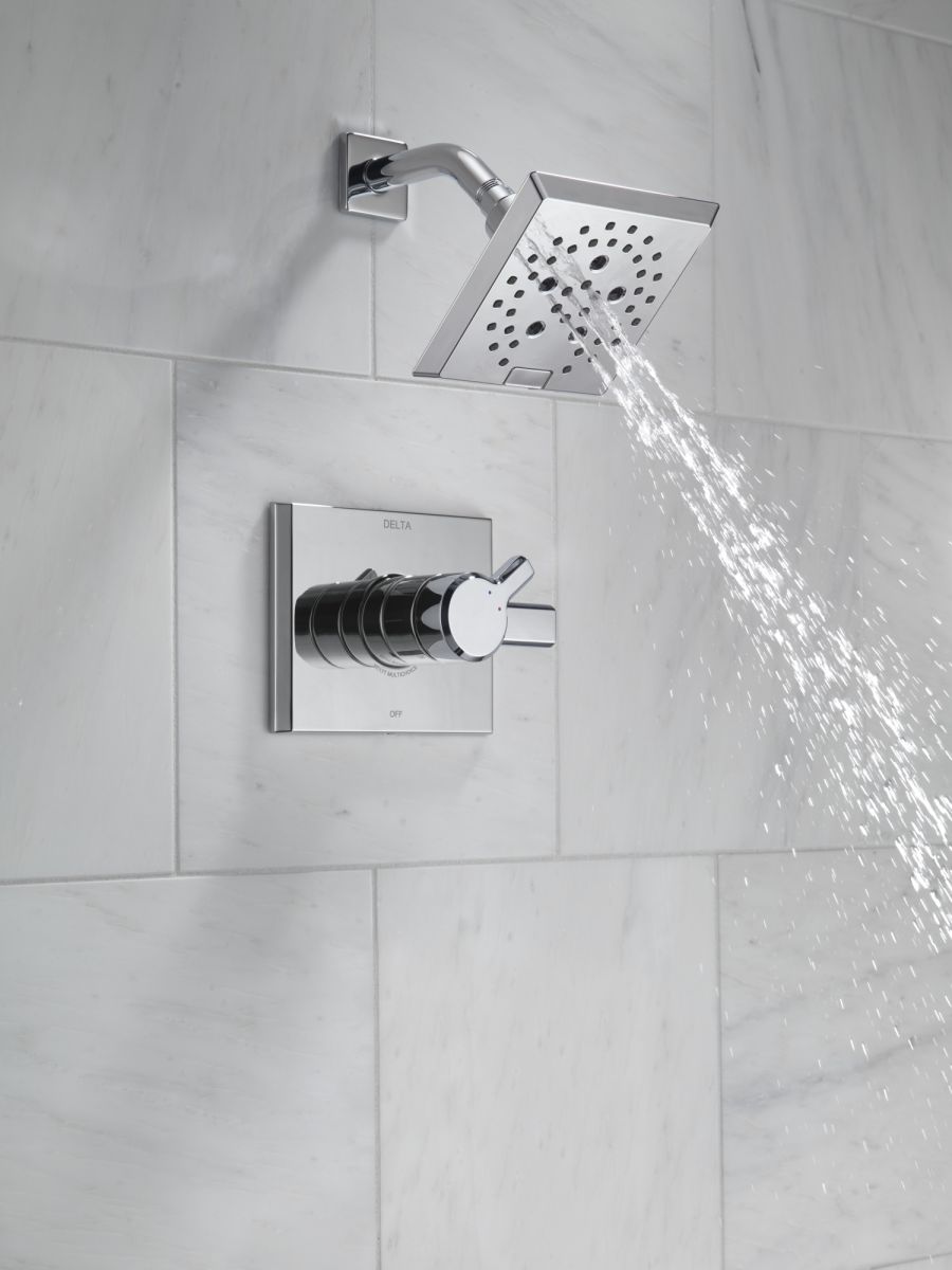 DELTA Pivotal Monitor 17 Series H2OKINETIC Shower Trim — Lumicoat® Chrome
