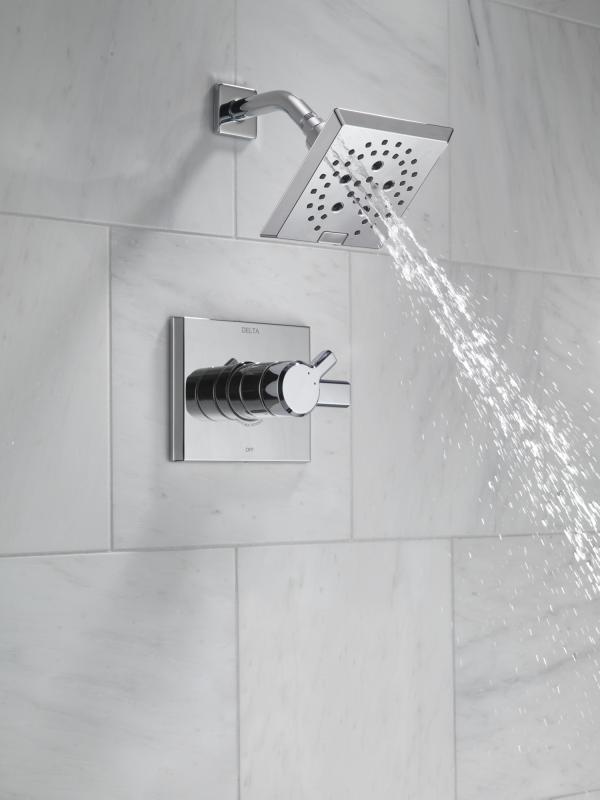 DELTA Pivotal Monitor 17 Series H2OKINETIC Shower Trim — Lumicoat® Chrome