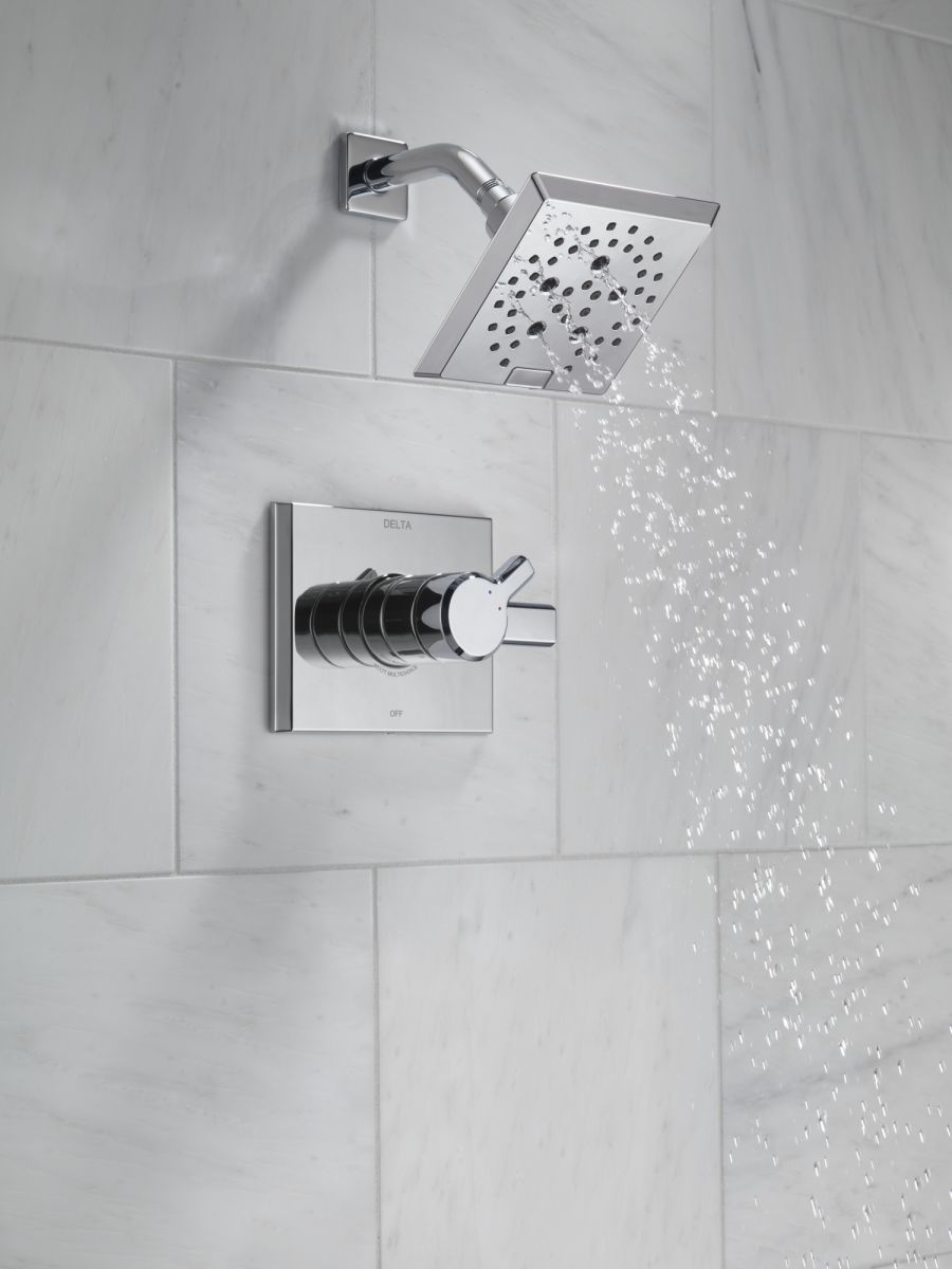 DELTA Pivotal Monitor 17 Series H2OKINETIC Shower Trim — Lumicoat® Chrome