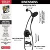 DELTA Kayra Monitor 17 Series Tub and Shower Trim — Matte Black