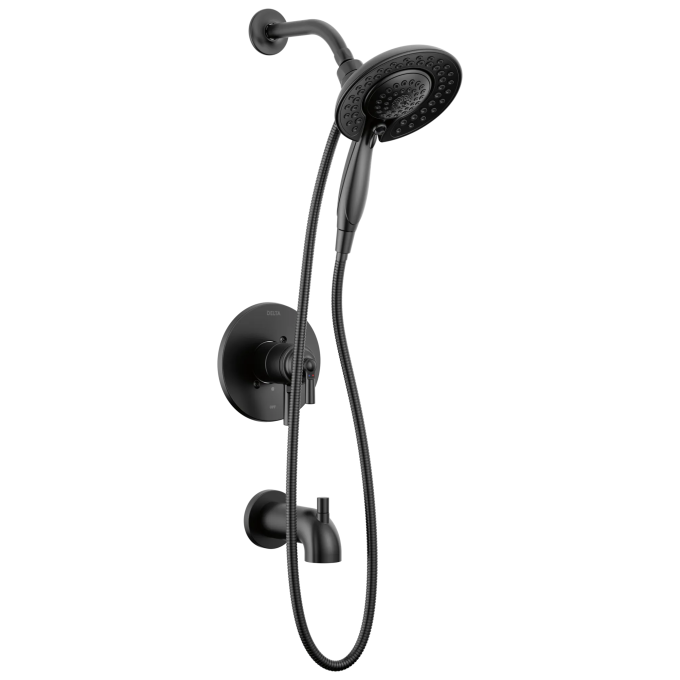 DELTA Saylor Monitor 17 Series Tub & Shower Trim with In2ition — Matte Black