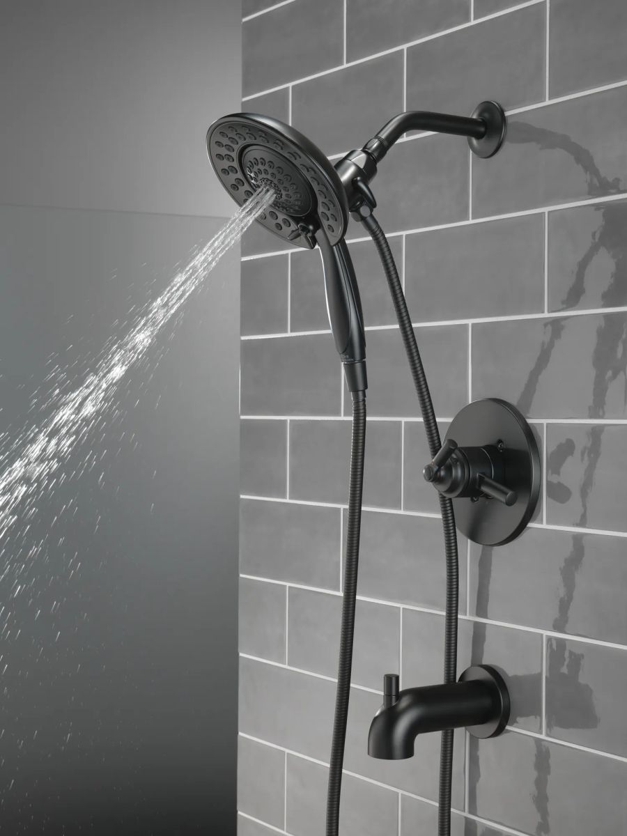DELTA Saylor Monitor 17 Series Tub & Shower Trim with In2ition — Matte Black