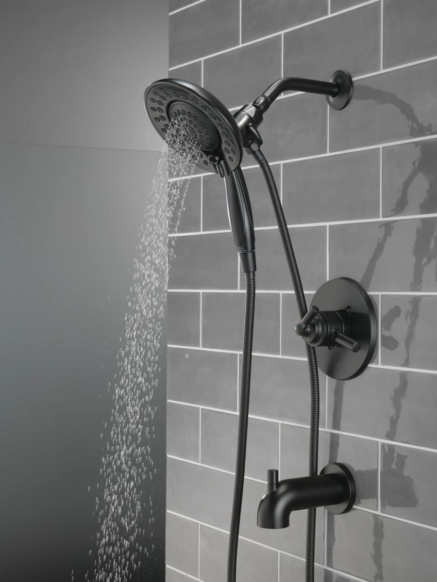 DELTA Saylor Monitor 17 Series Tub & Shower Trim with In2ition — Matte Black