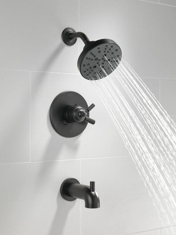 DELTA Saylor Monitor 17 Series Tub & Shower Trim — Matte Black