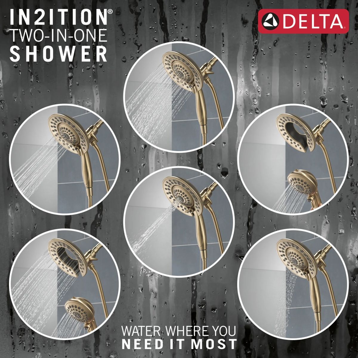 DELTA Saylor Monitor 17 Series Tub & Shower Trim with In2ition — Champagne Bronze