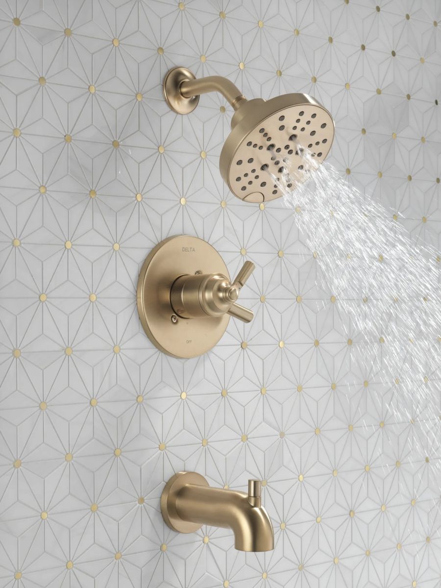 DELTA Saylor Monitor 17 Series Tub & Shower Trim — Champagne Bronze
