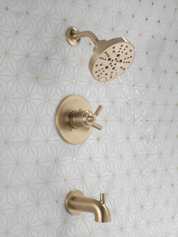 DELTA Saylor Monitor 17 Series Tub & Shower Trim — Champagne Bronze