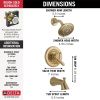 DELTA Lahara Monitor 17 Series Tub & Shower Trim — Champagne Bronze