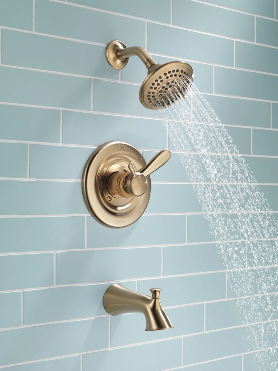 DELTA Lahara Monitor 17 Series Tub & Shower Trim — Champagne Bronze