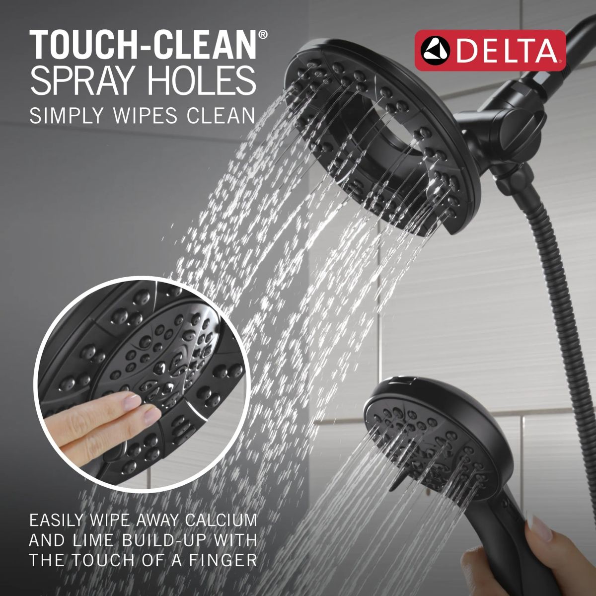 DELTA Altado Monitor 17 Series Tub & Shower Trim with In2ition — Matte Black