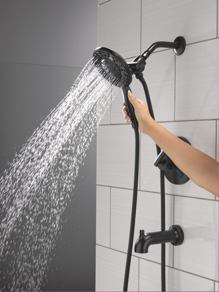 DELTA Altado Monitor 17 Series Tub & Shower Trim with In2ition — Matte Black