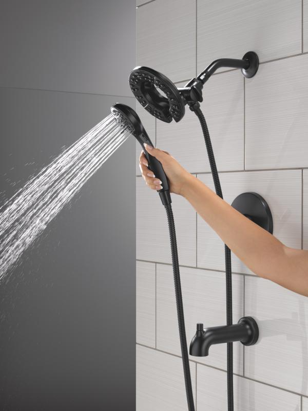 DELTA Altado Monitor 17 Series Tub & Shower Trim with In2ition — Matte Black