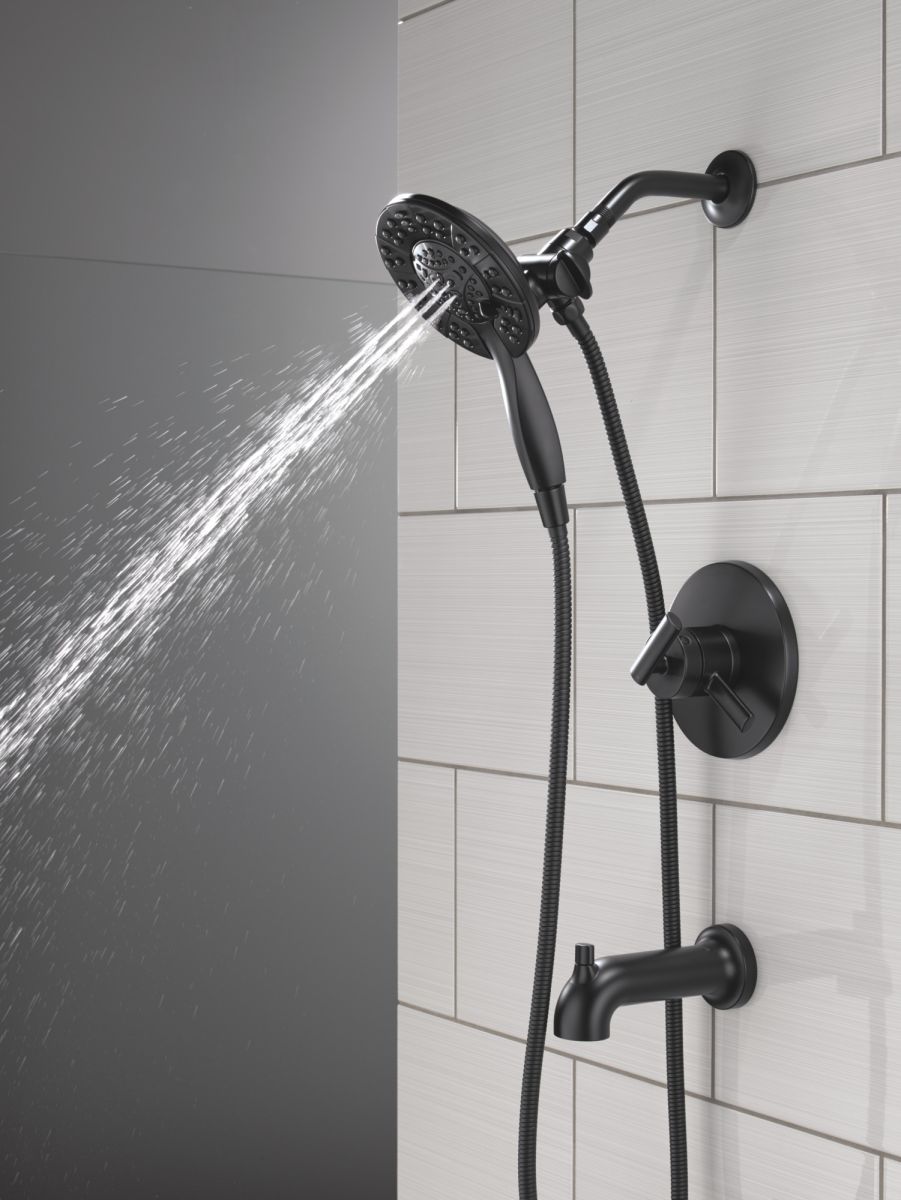 DELTA Altado Monitor 17 Series Tub & Shower Trim with In2ition — Matte Black