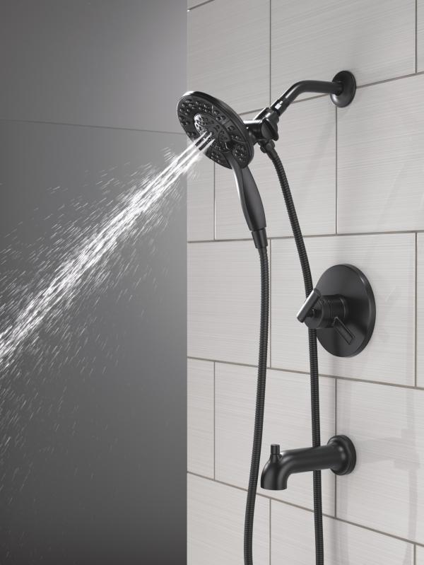 DELTA Altado Monitor 17 Series Tub & Shower Trim with In2ition — Matte Black