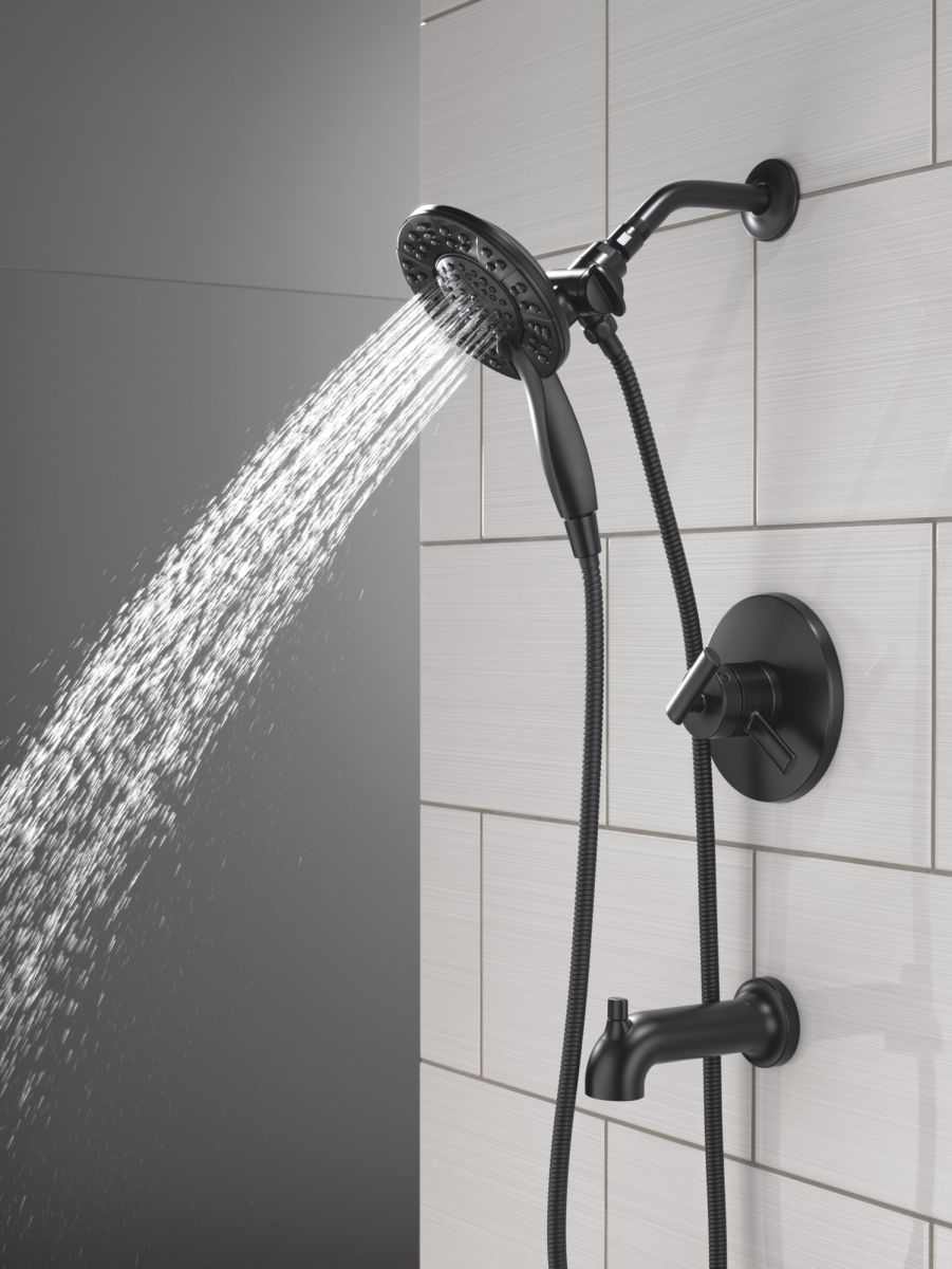 DELTA Altado Monitor 17 Series Tub & Shower Trim with In2ition — Matte Black
