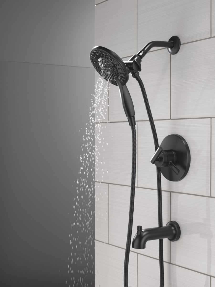 DELTA Altado Monitor 17 Series Tub & Shower Trim with In2ition — Matte Black