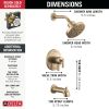 DELTA Altado Monitor 17 Series Tub & Shower Trim — Champagne Bronze
