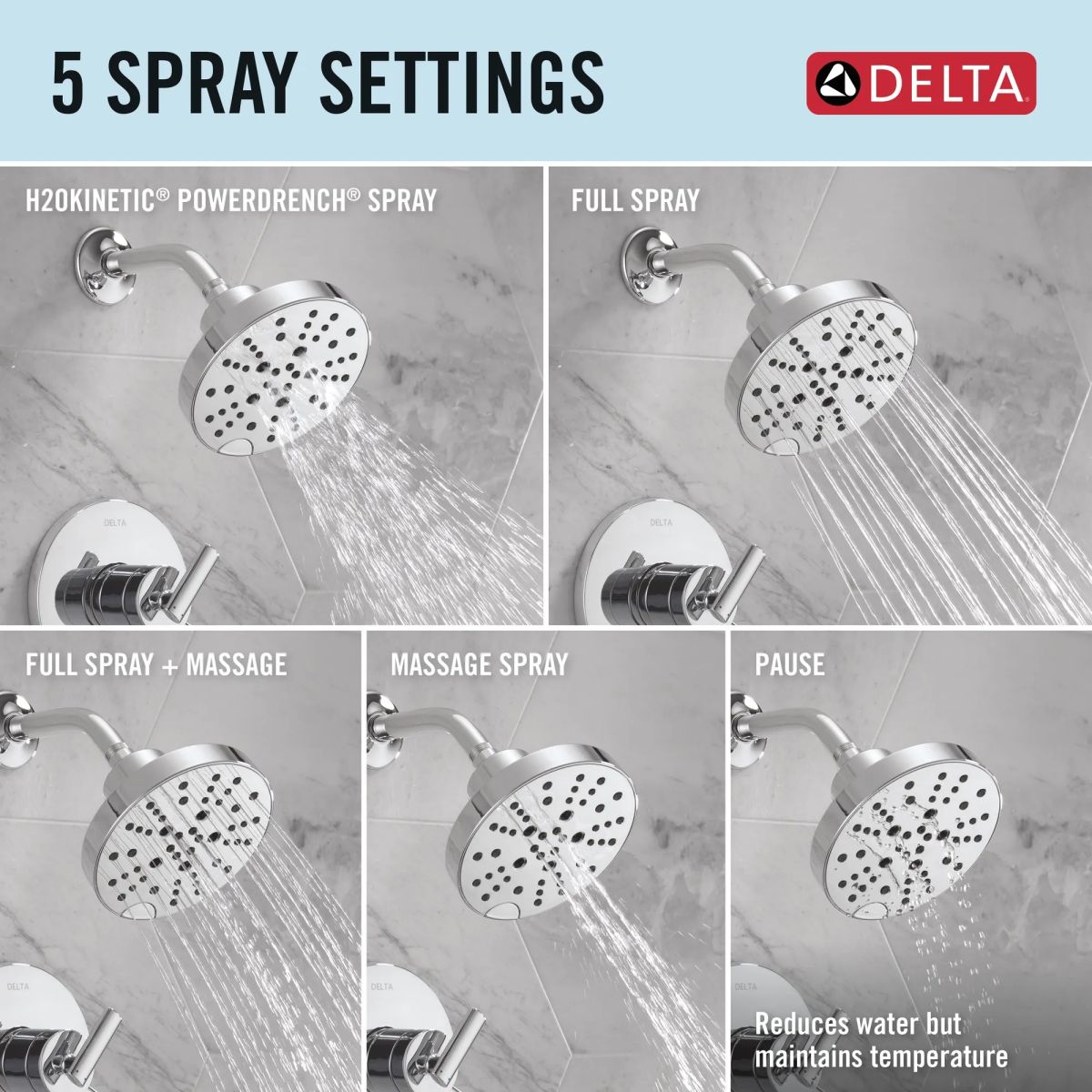 DELTA Altado Monitor 17 Series Tub & Shower Trim — Chrome