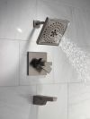 DELTA Trillian 17 Series H2Okinetic Tub Shower Trim — Lumicoat® Black Stainless