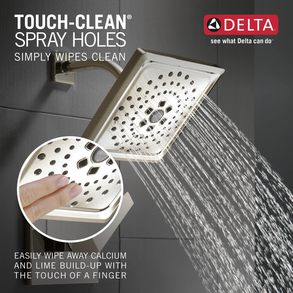 DELTA Trillian 17 Series H2Okinetic Tub Shower Trim — Lumicoat® Polished Nickel